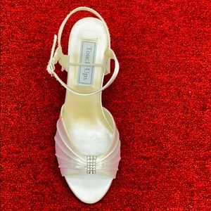Brand new White sateen bridal shoes